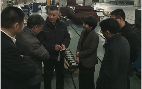 浦江縣委副書(shū)記、代縣長(zhǎng)俞佩芬一行考察杭機(jī)股份